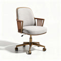 Drehstuhl mit ergonomischer sitzfläche aus grauem stoff und goldenen elementen 60 x 60 x 90cm