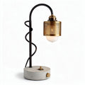 Tischlampe aus Beton und Metall im industriellen Design 30 x 15 x 50cm