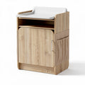 Wickeltisch aus holz mit abnehmbarer wickelauflage in buche 80 x 50 x 90cm