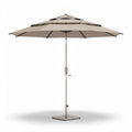 Sonnenschirm aus robustem polyester in beige mit einem Durchmesser von 250 cm